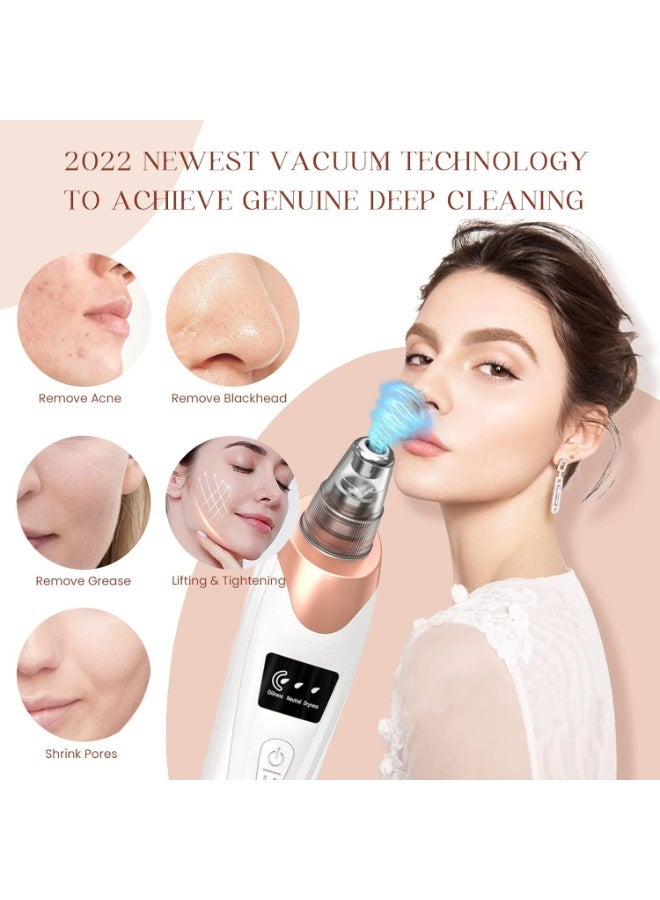 general 2025 Blackhead Remover Pore Vacuum,Facial Pore Cleaner-5 Suction Power,5 Probes,USB Rechargeable Blackhead Vacuum Kit Electric Acne Extractor Tool for Adult - Image 2